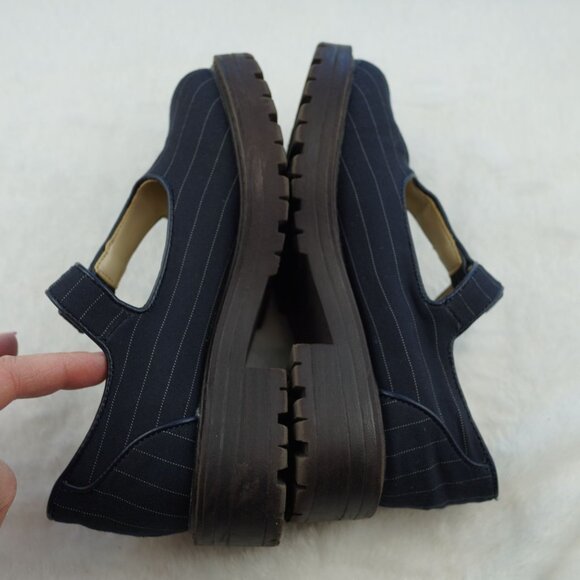 Sam Edelman Girls Taelor Kids Pinstripe Loafers Platform Size 12M - Picture 5 of 10